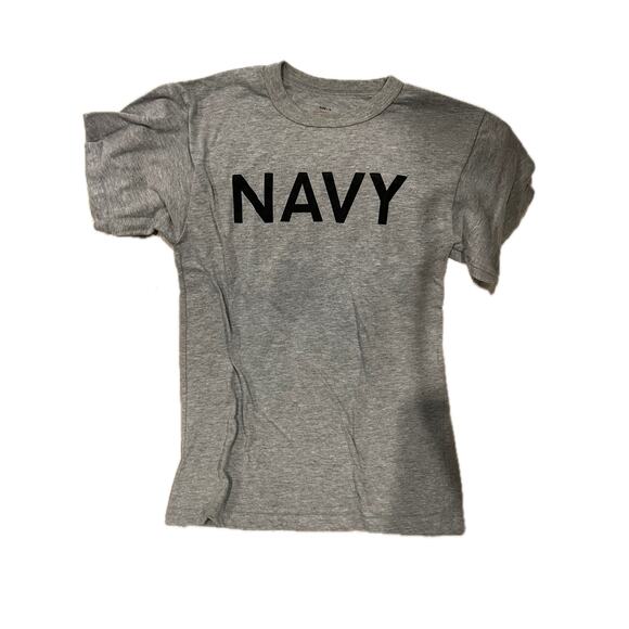 United States Navy Gray Physical Fitness T-Shirt Mens S - Picture 1 of 3